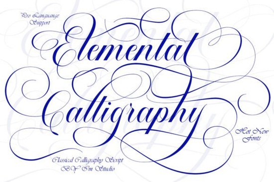 Elemental Calligraphy Font